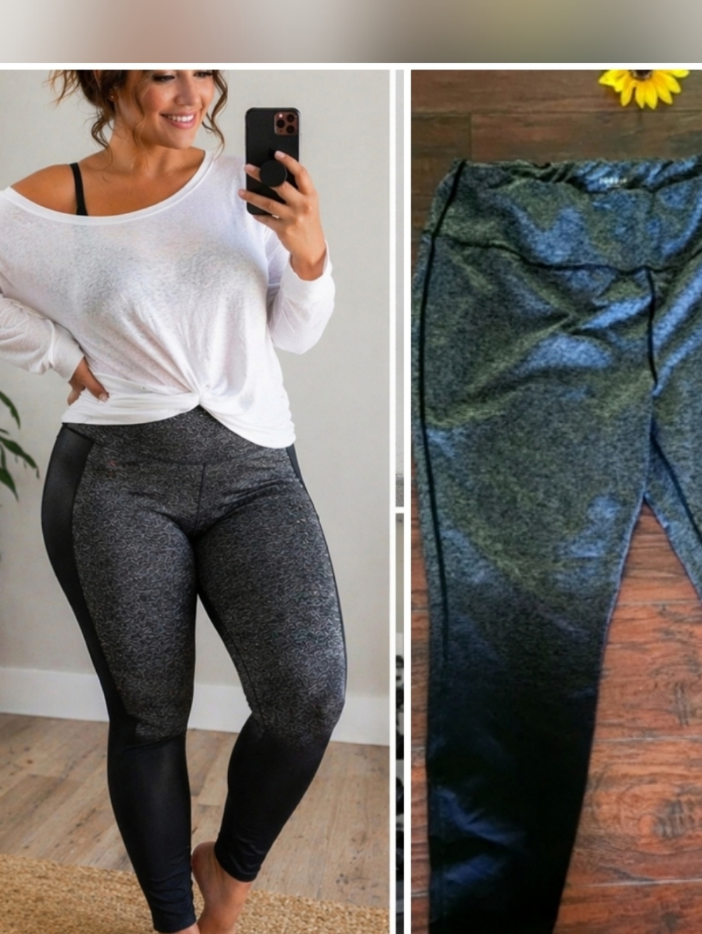 TORRID Stylish Black and Gray Leggings